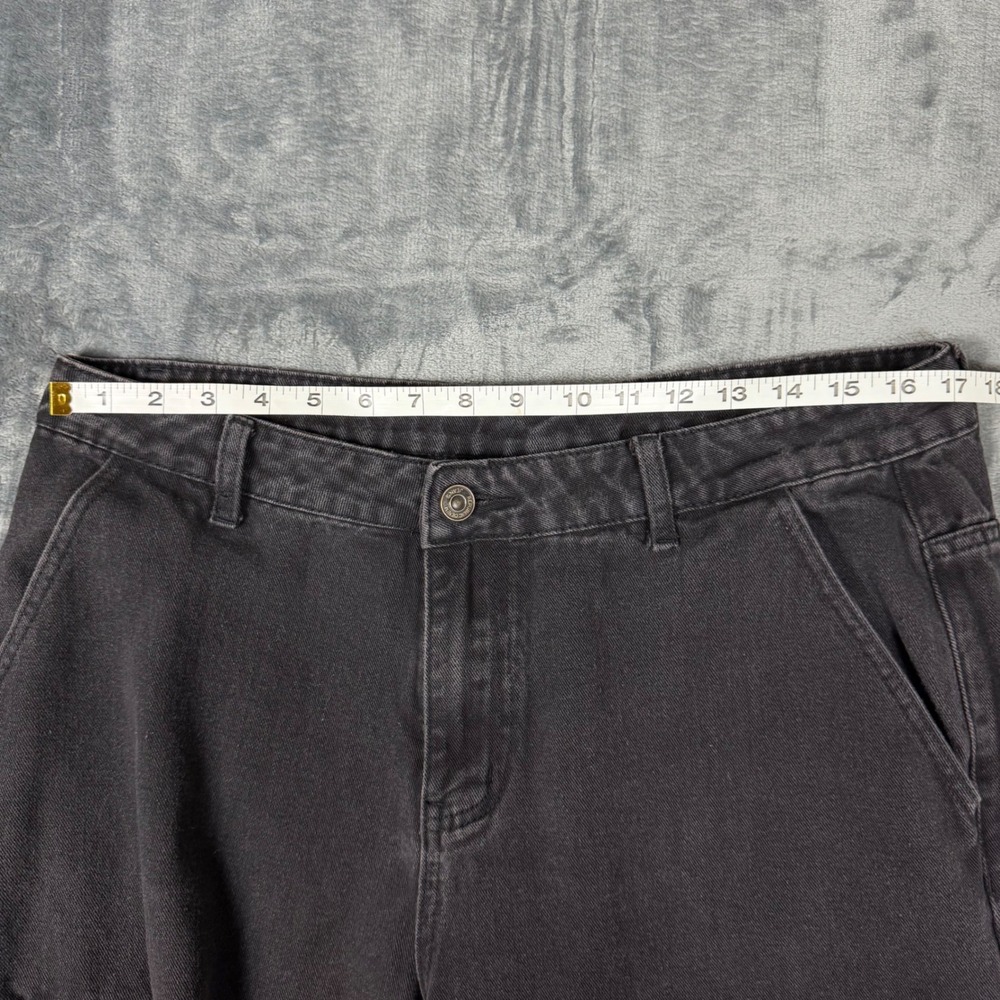 Republic Denim Jeans Mens L Black Wide Leg Baggy Cargo Pants Streetwear 34x29 - Picture 3 of 8